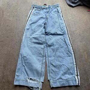 Alab Striped Jnco Style Baggy Jeans Size 32